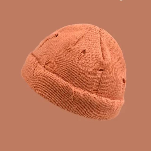 Knitted Ripped Distressed Hip Hop Winter Hats