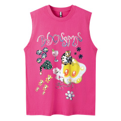 Custom summer cotton Tank Top round neck youth personalized casual 
