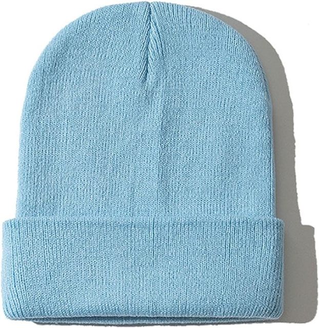 Knitted Solid Color Blank Acrylic Winter Hats, Customize Your Own Logo