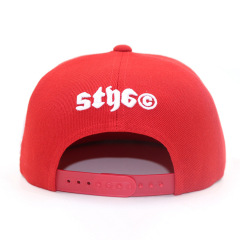 Custom Snapback hat, Red 100% Acrylic Embroidery  Classic Snapback