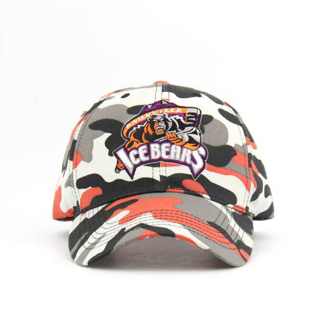 Custom Camo Unisex Baseball Cap with Embroidery patch