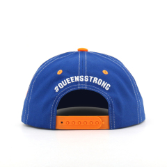 Custom Snapback hat,  3D Embroidery Classical Snapback (white,blue and orange)