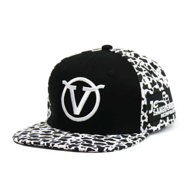 Custom Snapback hat, Polyester with Cotton Print and Embroidery Snapback