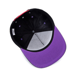 Custom Snapback hat, 3D Embroidery Print Pattern Brim Cotton with Polyester 5 panels Cap