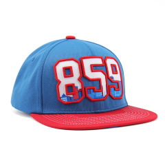 Custom Snapback hat, Letter 3D embroidery Blue and Red color Snapback