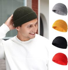 Unisex Rib Knit Cuff Beanie Hat Skull Cap