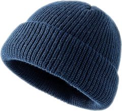 Unisex Rib Knit Cuff Beanie Hat Skull Cap