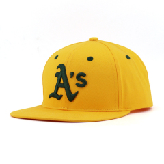 Custom Snapback hat, Yellow 3D Embroidery Classical Snapback