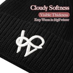 3D Embroidered High Elasticity Beanie Hat