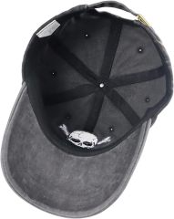Adjustable Skull and Crossbones Baseball Cap for Men Women