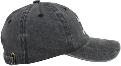 Washed Denim Cotton Embroidered Skeleton Dad Hat