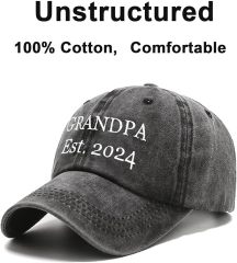Custom Cotton Distressed Hat With Washed Effect