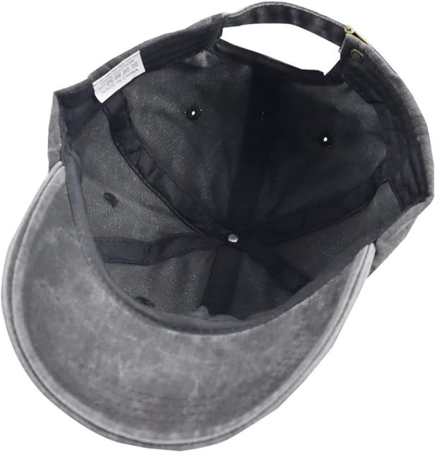 Washed Denim Cotton Embroidered Skeleton Dad Hat