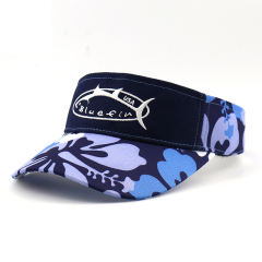 Sublimation Print Pattern Embroidery Visor Hat For Summer