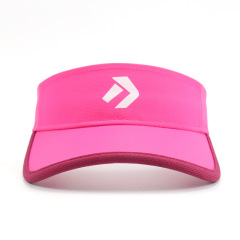 Pink Visor hat with flat embroidery logo