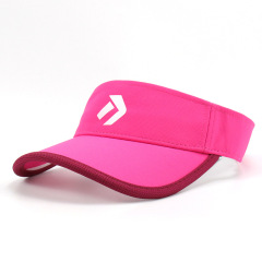 Pink Visor hat with flat embroidery logo