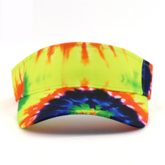 Sublimation Print Pattern Polyester Visor Hat For Summer