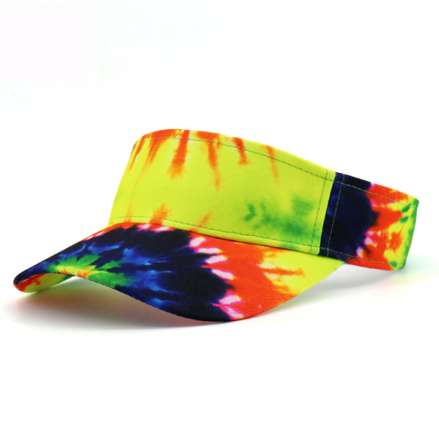 Sublimation Print Pattern Polyester Visor Hat For Summer