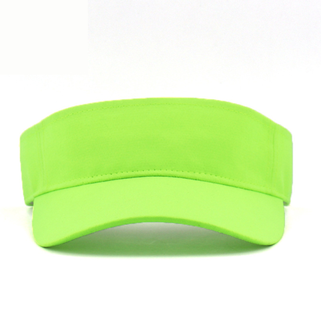 Fluorescent green  cotton Visor Hat For Summer