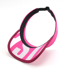 Pink Visor hat with flat embroidery logo