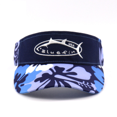 Sublimation Print Pattern Embroidery Visor Hat For Summer