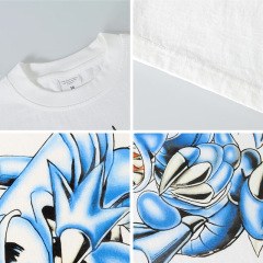 250g heavyweight street style print t-shirt- Happy Crown Clothing