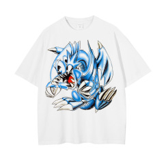 250g heavyweight street style print t-shirt- Happy Crown Clothing