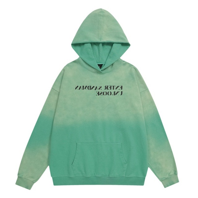 Men's tie-dyed washed distressed hooded pullover sweatshirt-Happy Crown Clothing