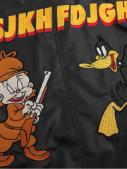 New embroidered PU leather jacket lapel coat custom