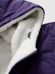 Double-faced lambskin sandwich hooded cotton jacket zipper jacket custom