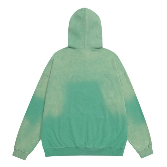 Men's tie-dyed washed distressed hooded pullover sweatshirt-Happy Crown Clothing