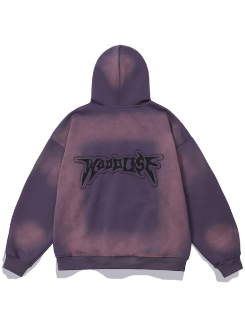 Men's inkjet gradient print hoodie jacket-Happy Crown Clothing