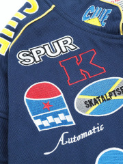 Customized coat with heavy letter embroidery, racing suit and baseball suit