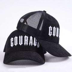 Custom 3D Embroidered Black Trucker Cap