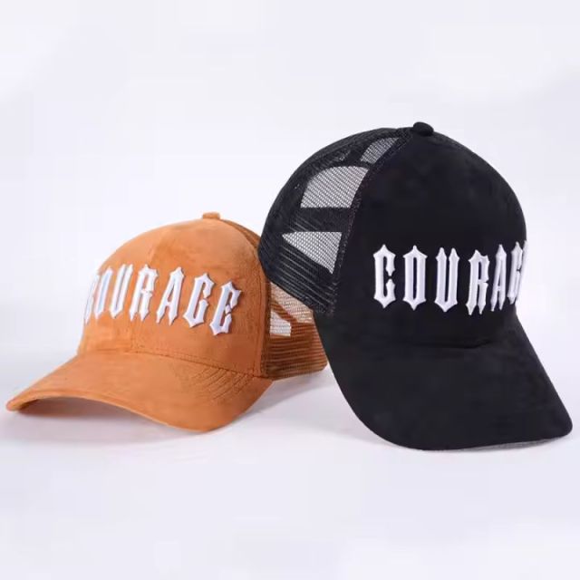 Custom 3D Embroidered Black Trucker Cap