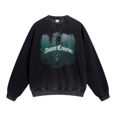 Fashionable Custom Washed Hoodie With Digital Printing