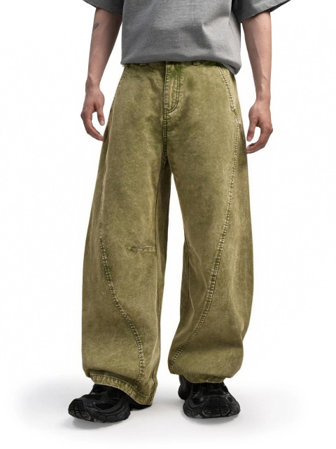 American Retro Canvas Washed Cargo Pants
