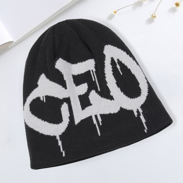 Custom Acrylic Jacquard Rhinestone Knitted Beanie | Urban Hip-Hop Style