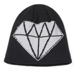Custom Acrylic Jacquard Rhinestone Knitted Beanie | Urban Hip-Hop Style