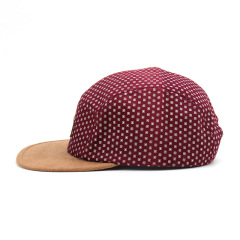 Custom 5 panel hats with Leather patch