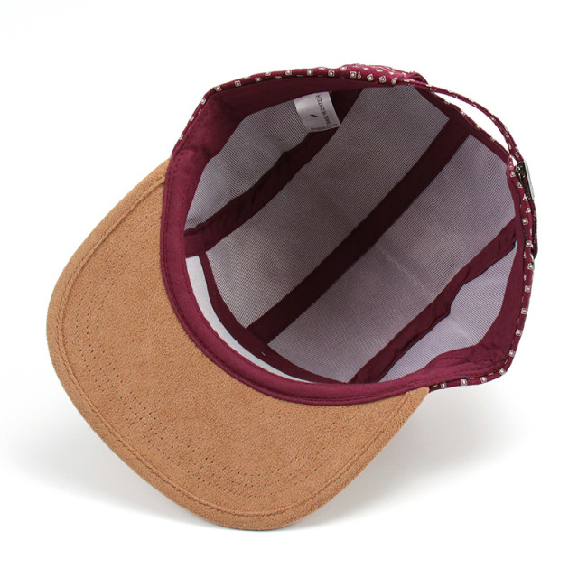 Custom 5 panel hats with Leather patch