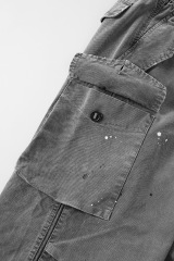 Big Pocket Ink-Splashed Overalls