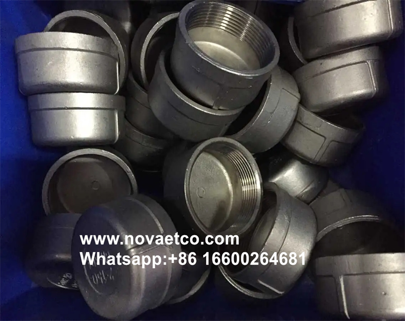 Forged fittings and fittings for high-pressure pipe caps