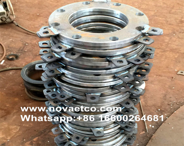 Placa de acero con brida de forma especial