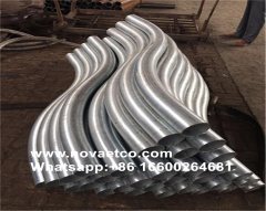 Gran curva galvanizada con curva roscada