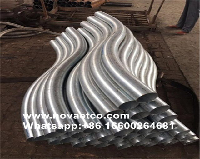 Gran curva galvanizada con curva roscada