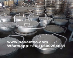 Recipiente a presión con alcantarilla central