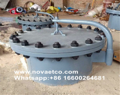 Horizontal hanging cover with diameter butt welded flange manhole