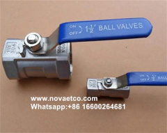 One piece internal thread ball valve