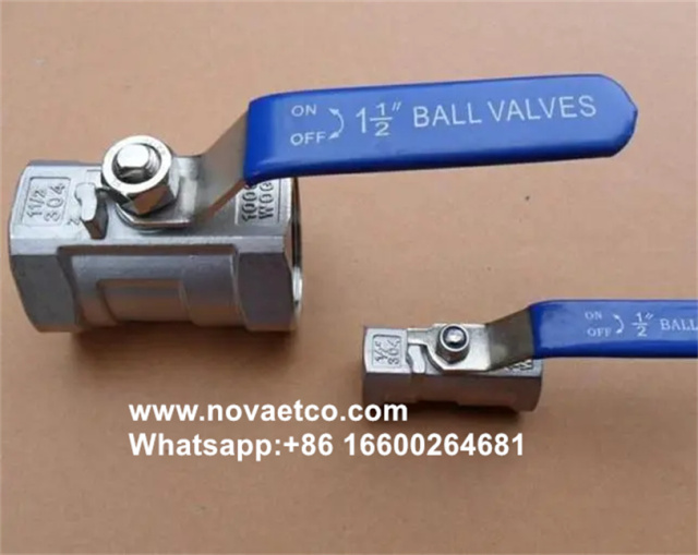 One piece internal thread ball valve